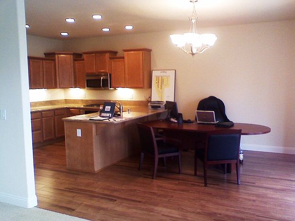 Granite counters, stainless steel appliances & wood laminate floors