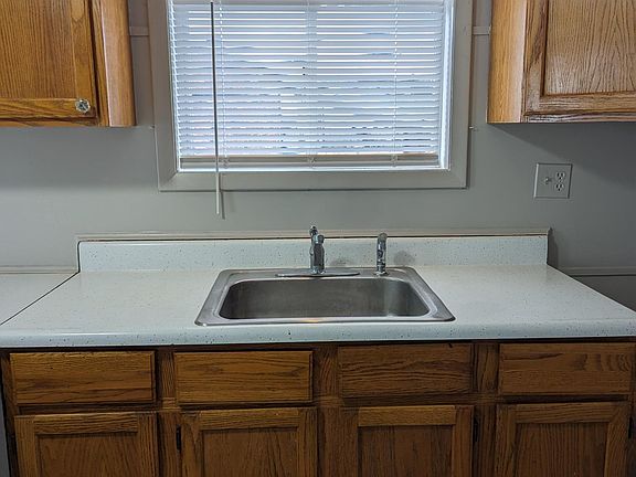 Sink with window above and light