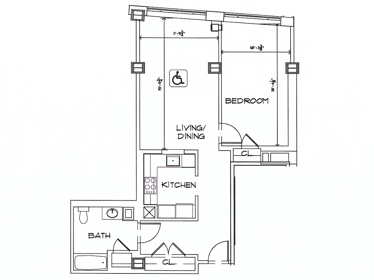 Floor plan 1Bed D