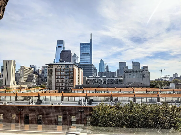 Incredible view of the city skyline from the bedroom window!