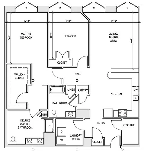 Floor plan 2BD 2BA