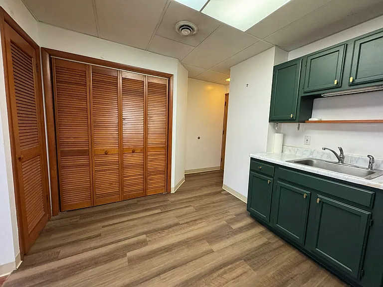 Kitchen view with closet space