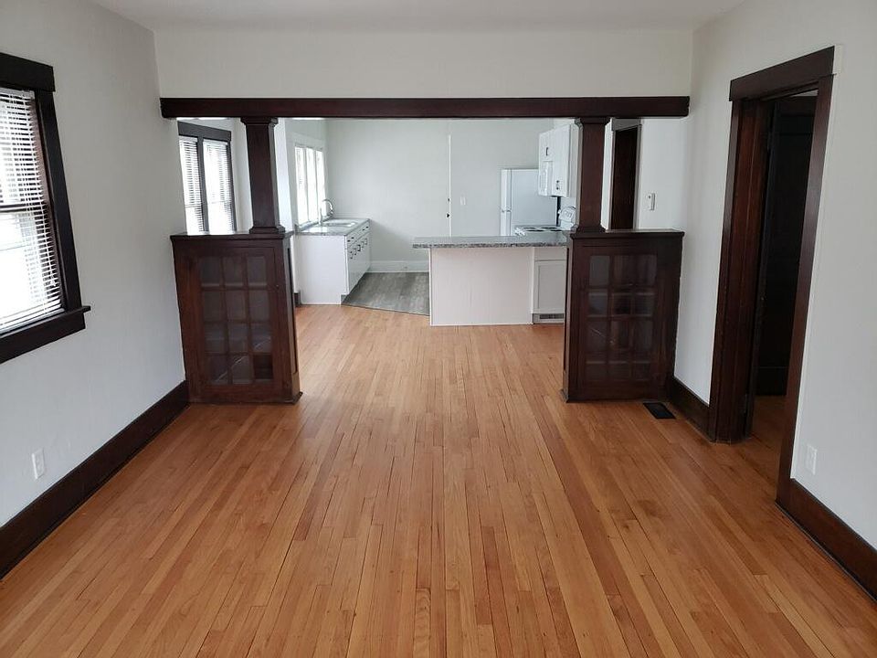 Original Hard wood floors have been restored upstairs and LVT in kitchen, bathrooms, downstairs