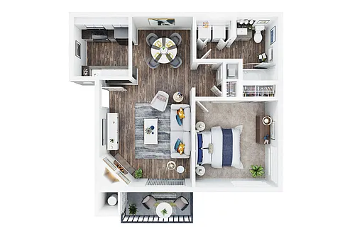 Floor plan 1 Bedroom 1 Bath