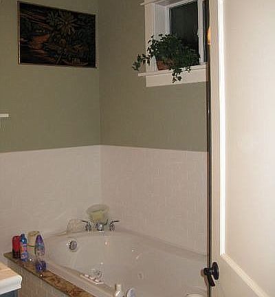 Guest Master suite has jetted soaking tub