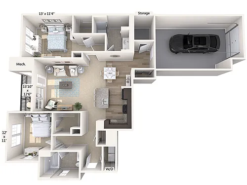 Floor plan B9-1241sq-2-Black