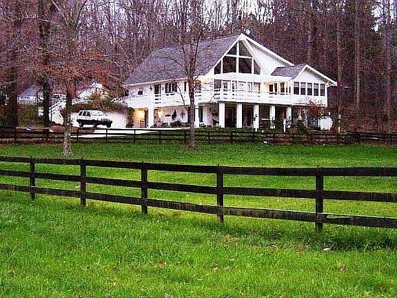 View from the pasture to the house