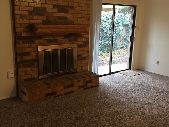 Living room with fireplace.