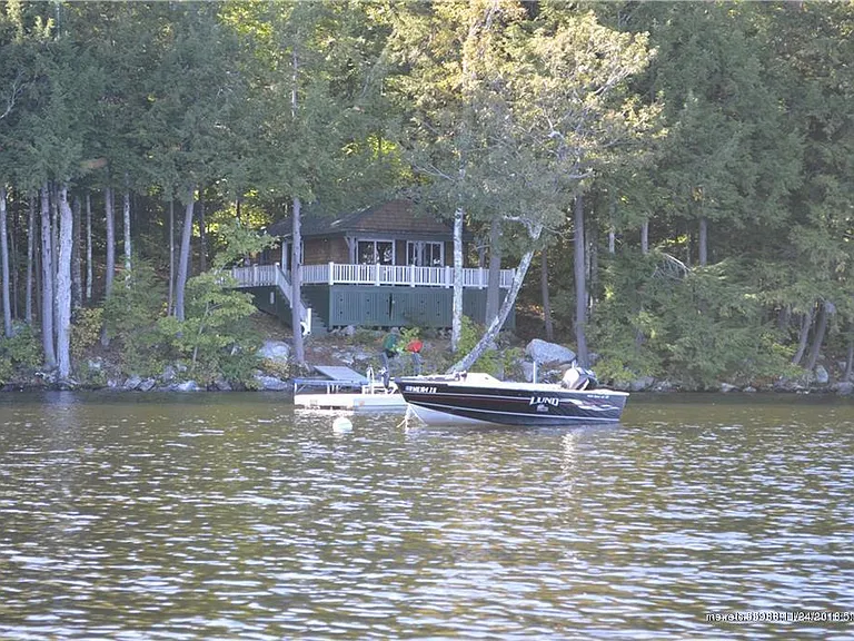 Private community lake house view