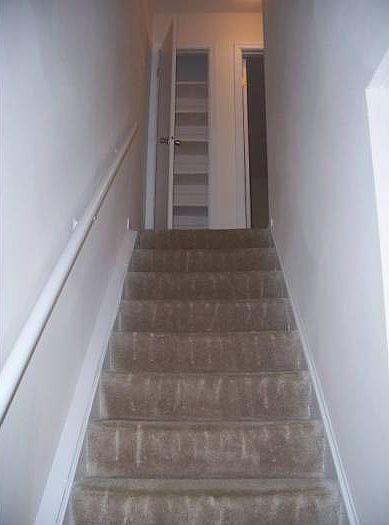 Carpeted stairs