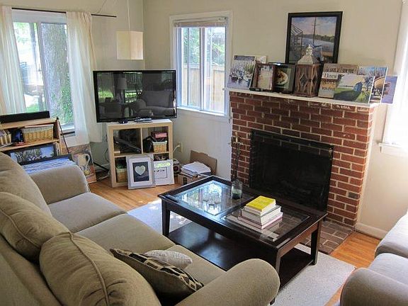 Living area with wood burning FP