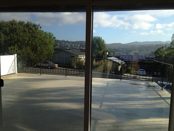 Large front patio in the morning