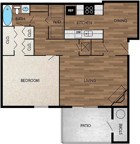 Floor plan A1A - Renovated