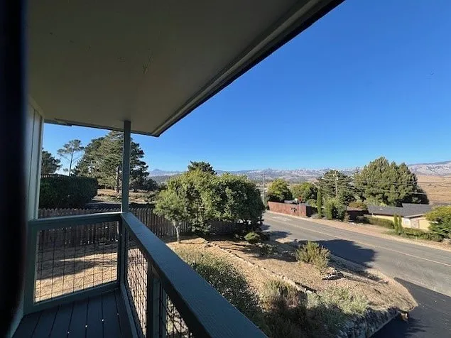 view to the north from balcony