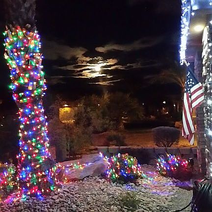 Christmas time facing north