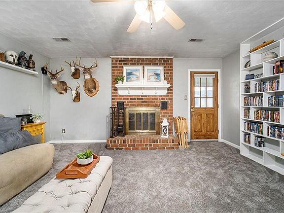 Wood burning fireplace