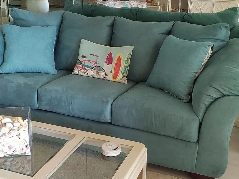 Sleeper sofa in living room