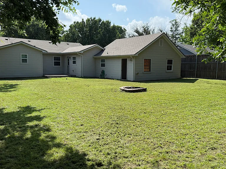Large backyard.