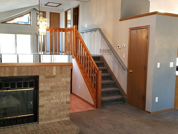 Wood fireplace living room