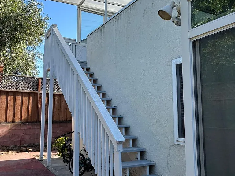 Entrance, outside stairs