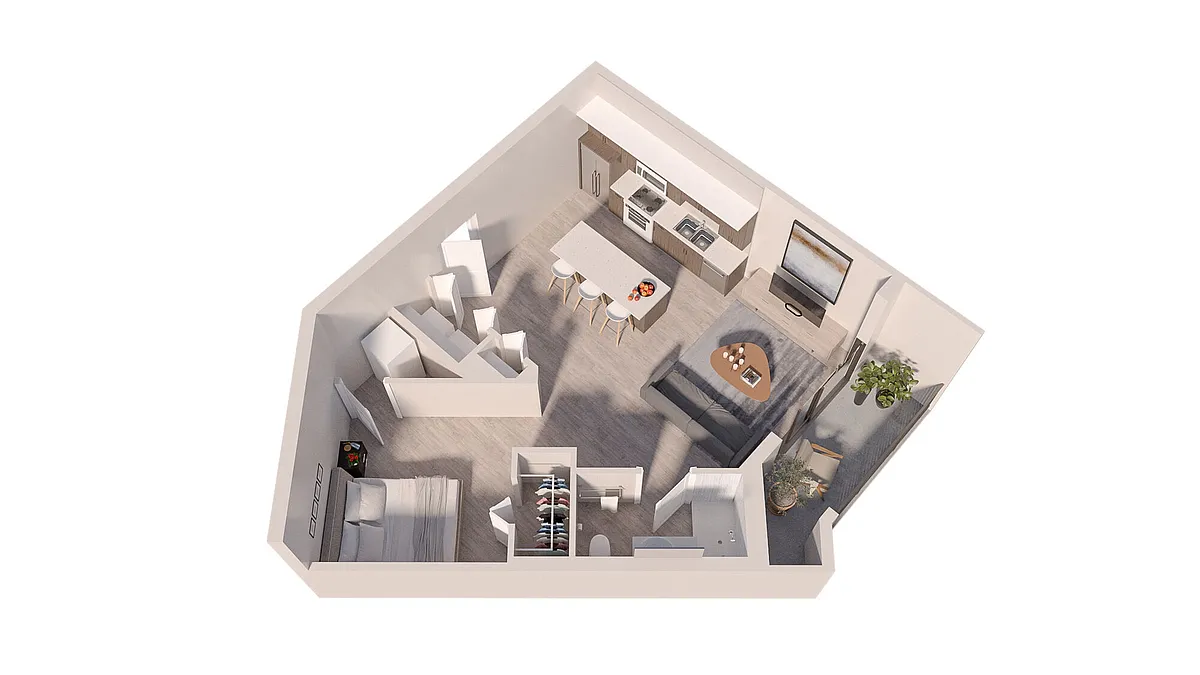 Floor plan Studio B