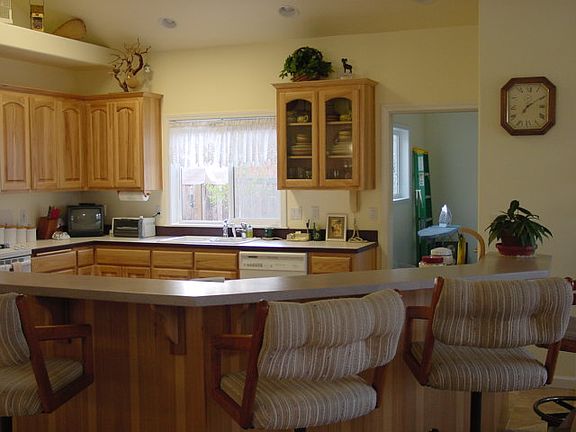 Kitchen with bar sitting