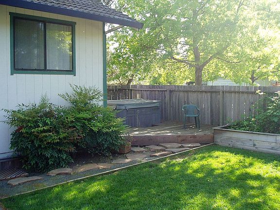 Hot tub from middle of lawn