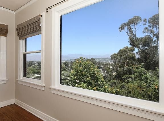 Sun room picture window view
