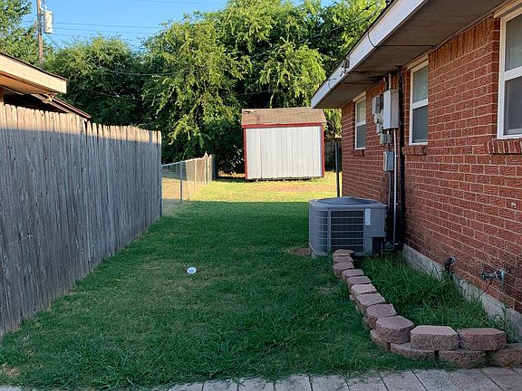 Shed in backyard