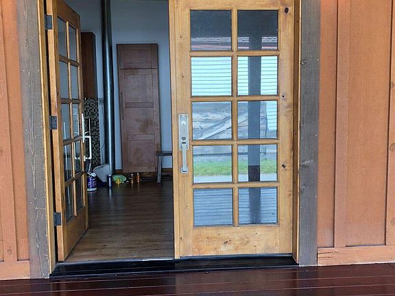 Wood French Doors to Deck