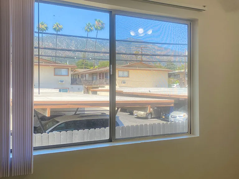Kitchen window has great view of the San Gabriel mountains!