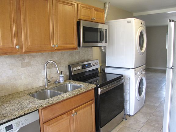 Recently renovated kitchen with Stainless steel appliances.