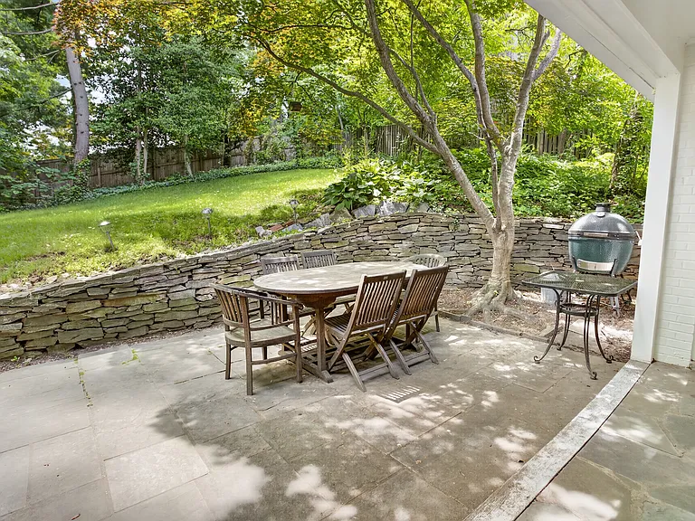 Back patio to enjoy the lush green garden.