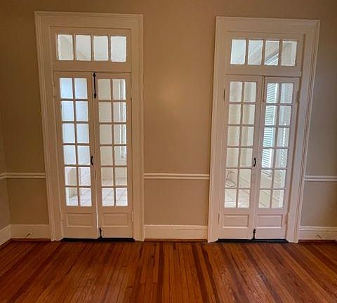 French doors to sun room