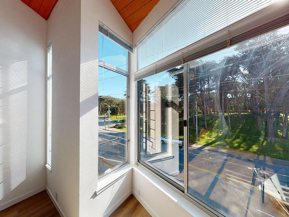 Large double-paned windows facing street