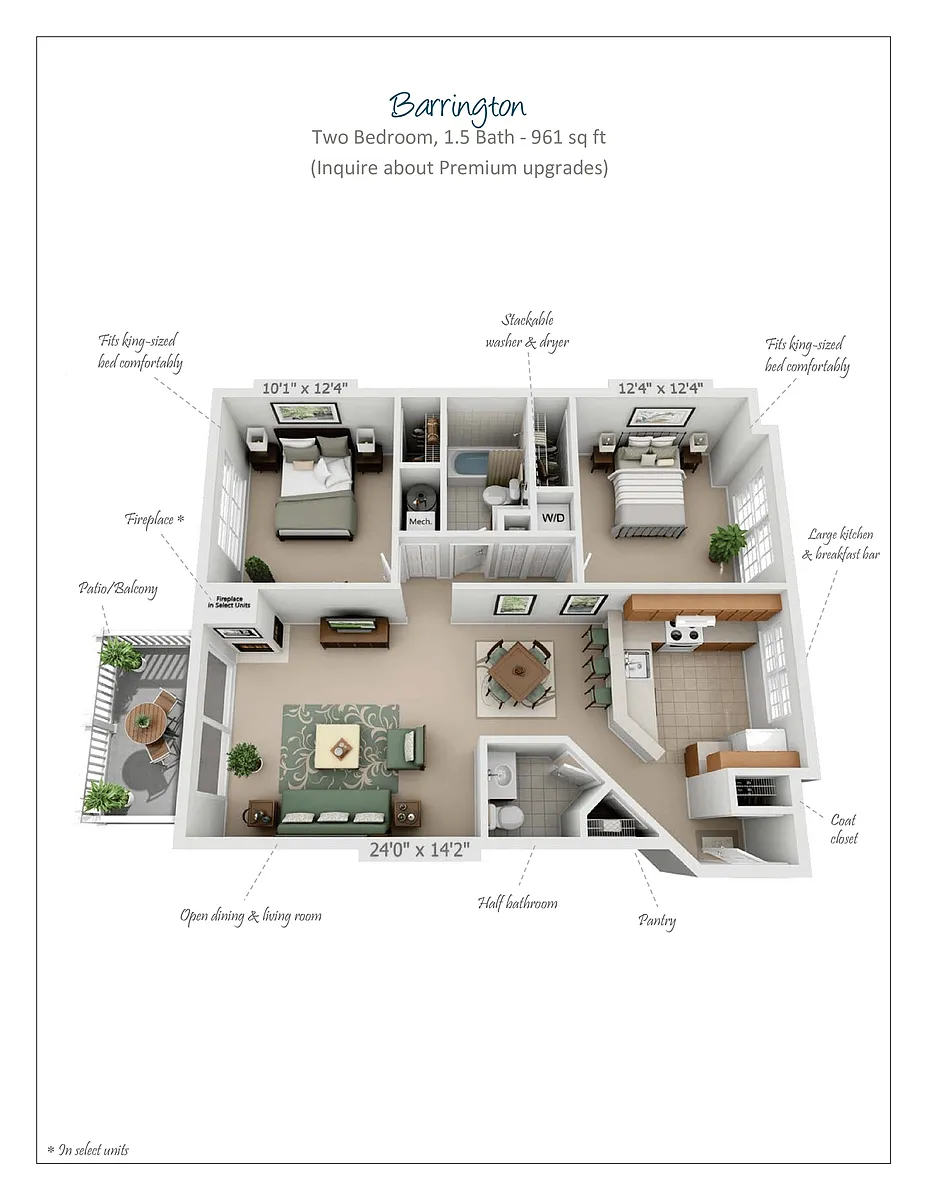 Floor plan Barrington Premium