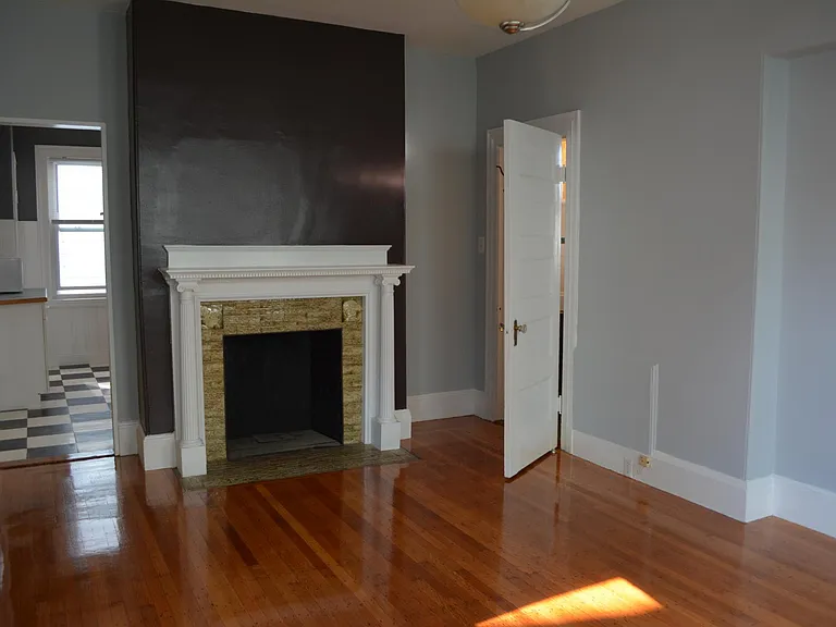 Living/Dining room (view with decorative fireplace and adjac
