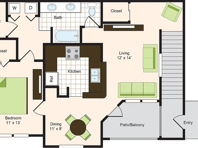 B3 | 1x1 | 936 sq ft B3 | 1x1 | 936 sq ft