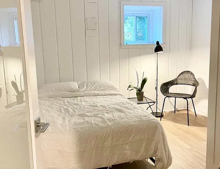 Guest Bedroom on Lower Level with Kitchenette, Full Bathroom, and Separate Entrance - Ideal for an Au Pair