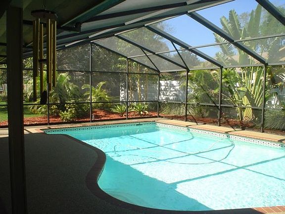 pool room, landscaping