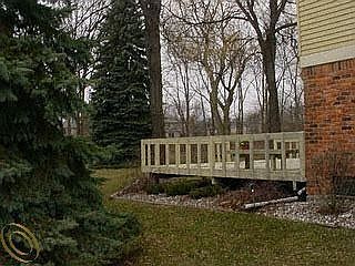 Large deck overlooking Commons