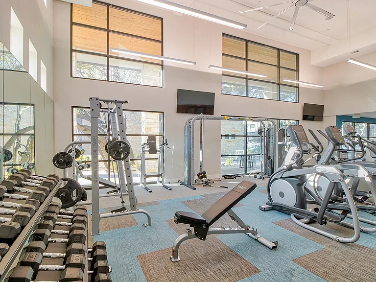 Fitness center complete with everything you need for your workout
