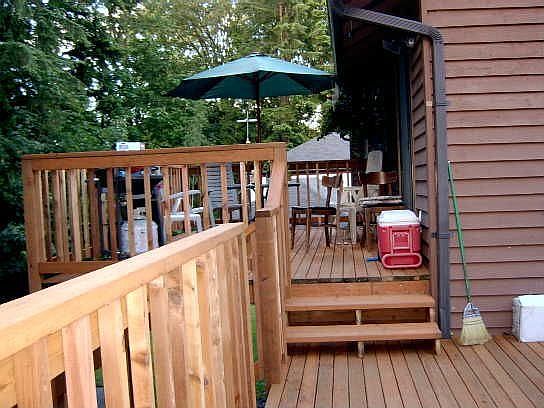 New deck off dining room