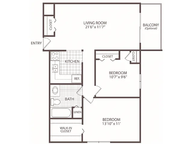 Floor plan Two Bedroom