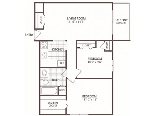 Floor plan Two Bedroom