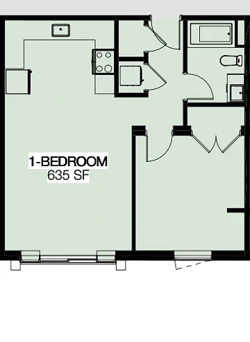 Floor plan 1 Bedroom