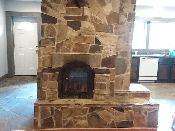 Large fireplace