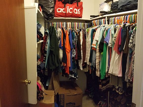 Walk-in closet in master