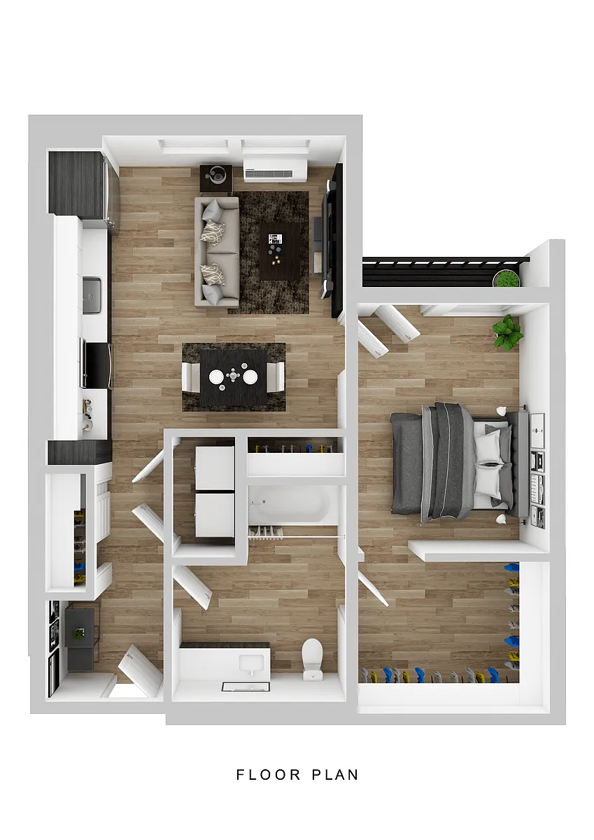 Floor plan Broadrock - 1 Bed F (ANSI)
