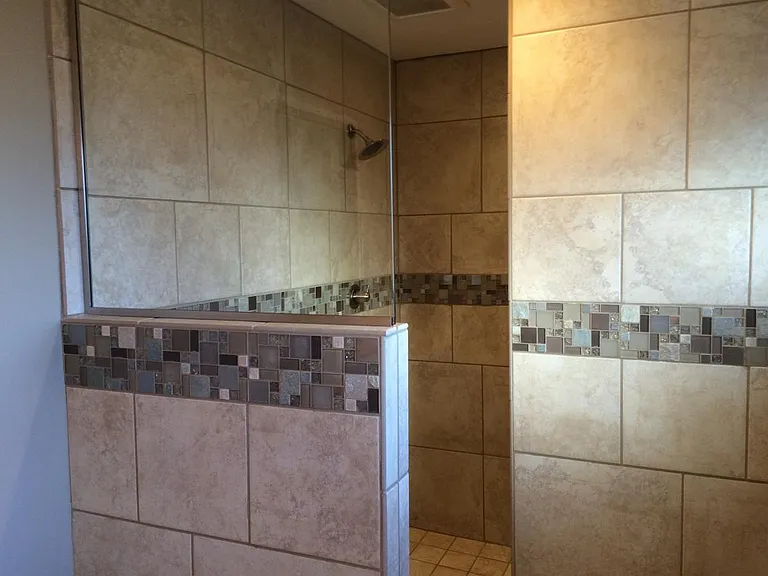 NEW MASTER BATH WALK IN SHOWER